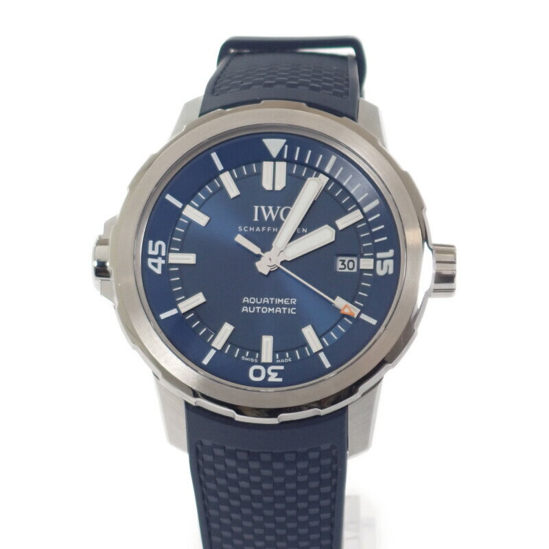 IWC インターナショナルウォッチカンパニー アクアタイマー オートマティック IW328801 腕時計 ステンレススチール ラバー 自動巻き ブルー文字盤 メンズ フォーマル カジュアル ギフト 美品【中古】【Aランク】