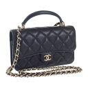 シャネル CHANEL マトラッセ フラップフォンケース AP3226 2WAYバッグ ショルダーバッグ ラムスキン ブラック ゴールド金具 レディース 美品 ...