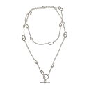エルメス HERMES シェーヌダンクル ファランドール ロング ネックレス 120 H104568B00 シルバー925 レディース メンズ 人気 美品 おしゃれ【中古】【Aランク】