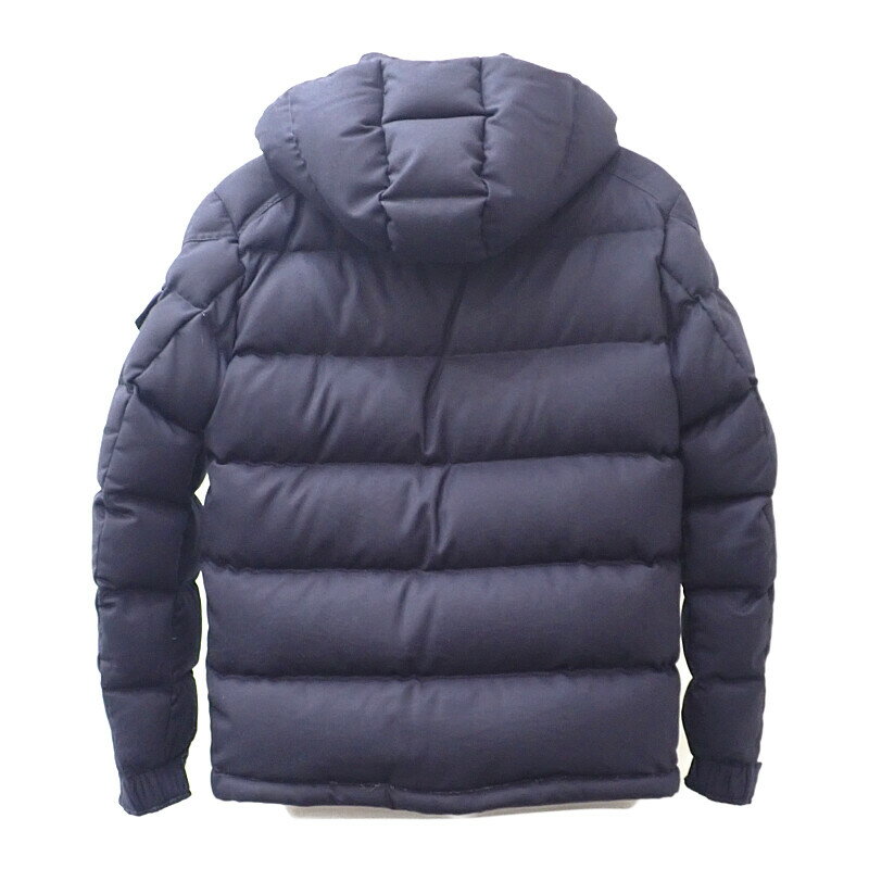 モンクレール MONCLER MONTGENEVRE ショートダウンジャケット サイズ1 H20911A53700 54272 ダウン フェザー ウール ネイビー 紺 メンズ【中古】【Aランク】