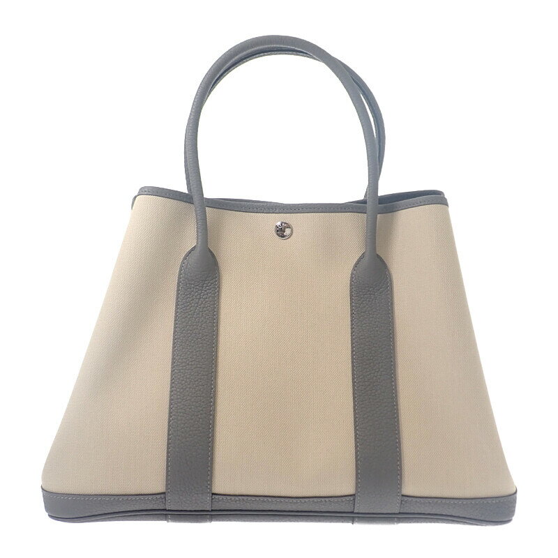 エルメス HERMES ガーデンパーティPM ハンドバッグ トートバッグ ネゴンダ トワルミリタリー ベトン グ..