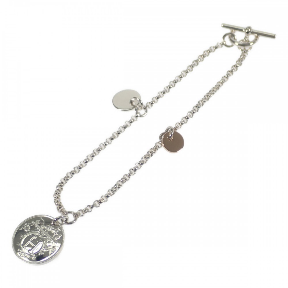 エルメス HERMES エクスリブリス ブレスPM H120440B_00SH ブレスレット K18PG シルバー AG1000 SH レディース【中古】【Aランク】