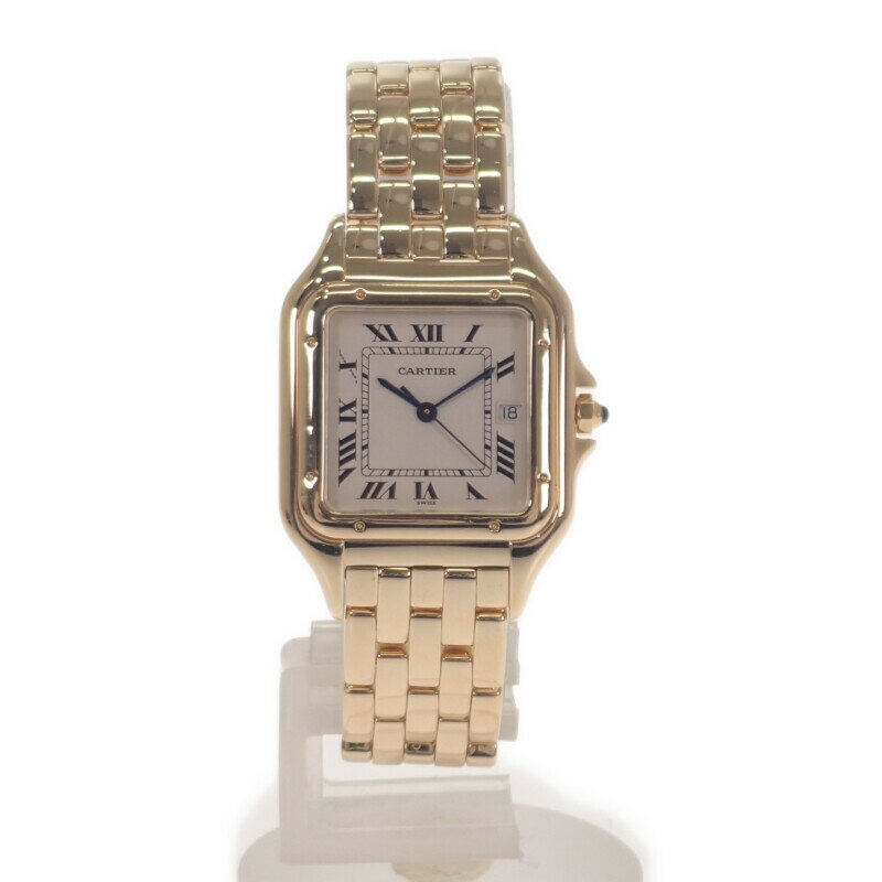 カルティエ CARTIER パンテールLM W25014B9 腕時計 K18イエローゴールド クオーツ シルバー文字盤 レデ..