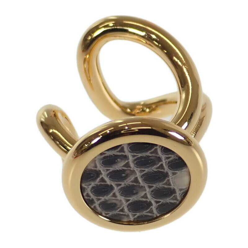 エルメス HERMES エリタージュエケストルPM イヤーカフ H011131CC1B アクセサリー GP リザードレザー ゴールド オンブレ レディース【中古】【Aランク】