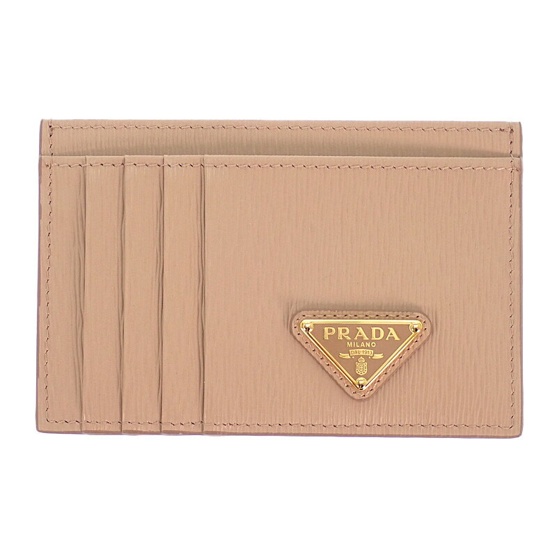 プラダ PRADA ヴィッテロ 1MC053 2DDU F0236 カードケース 保存箱付属 レザー CIPRIA ゴールド金具 レディース【中古】【Aランク】