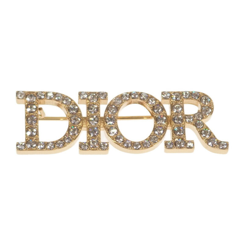 Rakuten - クリスチャンディオール Christian Dior Dio(r)evolution V0454DVOCY_D301 ブローチ 美品 メタル ラインストーン ゴールド レディース【中古】【Aランク】