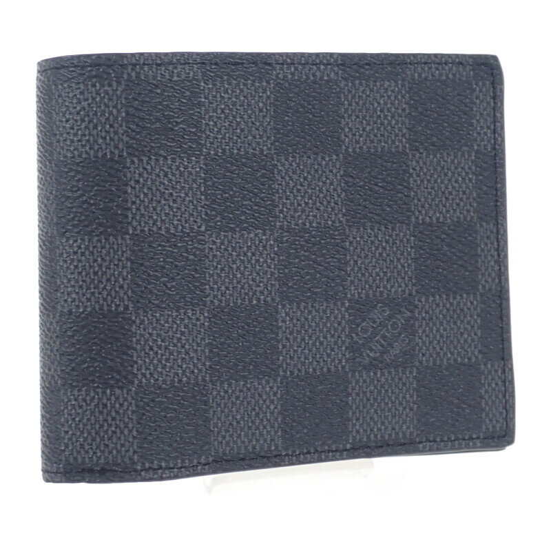 樂天商城 - ルイヴィトン LOUIS VUITTON ポルトフォイユ・アメリゴNM N60053 ダミエグラフィット 二つ折り財布 ブラック メンズ 未使用 ギフト 人気【中古】【Sランク】
