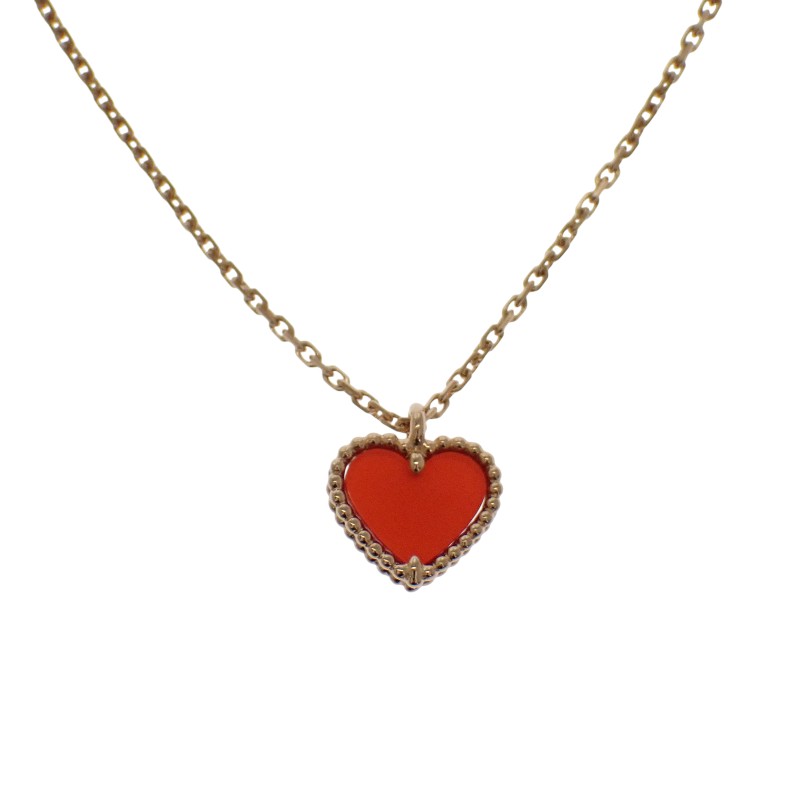 樂天商城 - ヴァンクリーフ＆アーペル Van Cleef & Arpels スウィート ハート 内箱 保証書付属 VCARN59N00 ネックレス K18ピンクゴールド カーネリアン レディース【中古】【Aランク】