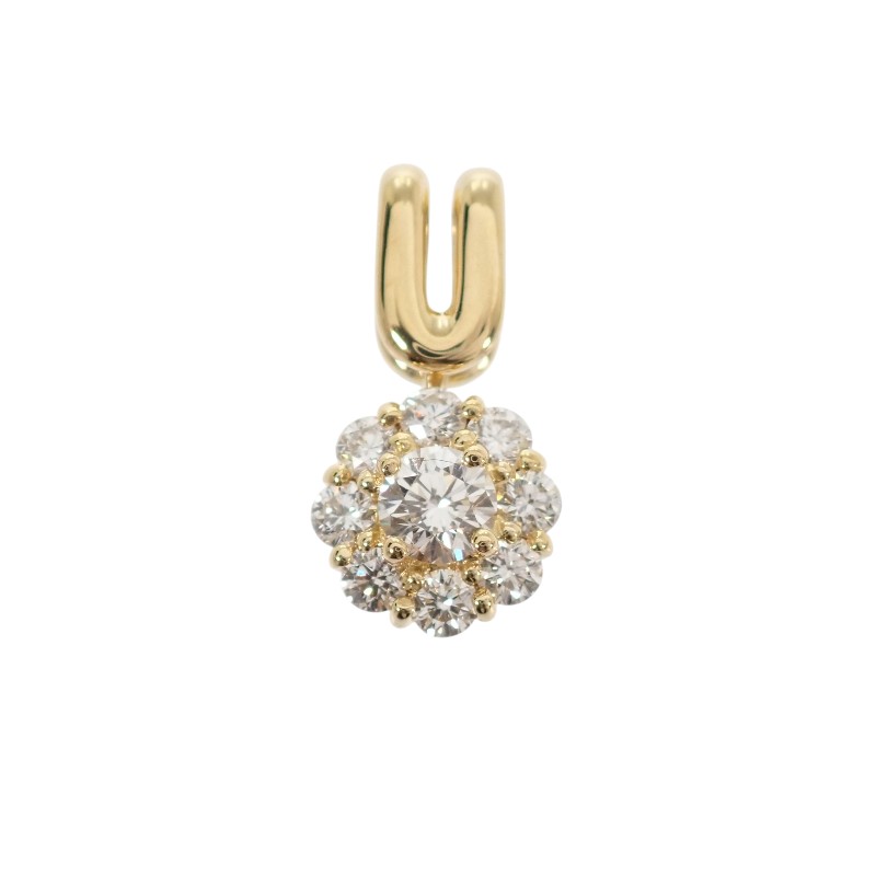 樂天商城 - デザインジュエリー ペンダントトップ K18イエローゴールド 18金 ダイヤモンド0.40ct レディース ジュエリー アクセサリー 美品【中古】【Aランク】
