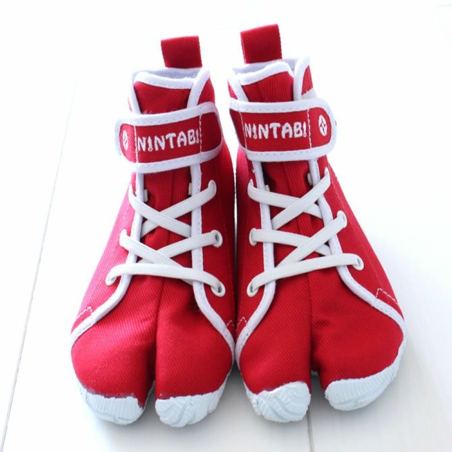 丸五 マルゴ こども足袋 足袋型スニーカー NINTABI(にんたび) キッズ 祭り足袋 処分価格 現品処分 レッド 男児 女児 祭りたび お祭用品 訳アリ タ...