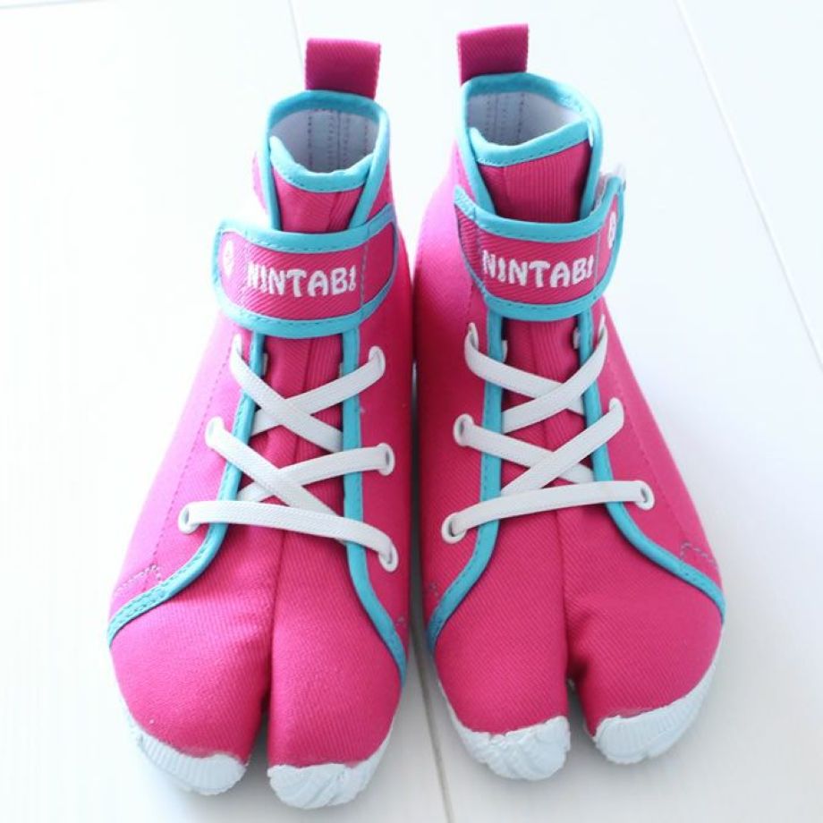 丸五 マルゴ こども足袋 足袋型スニーカー NINTABI(にんたび) キッズ 祭り足袋 処分価格 現品処分 ピンク 訳アリ 女児 祭りたび 汚れアリ お祭衣装...
