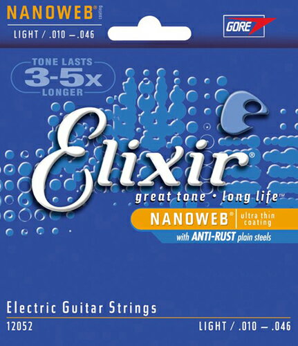 Elixir / NANOWEB with ANTI-RUST 12052 Light 10-46 エレキギター弦 ナノウェブ エリクサー