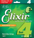 Elixir / 14077 4-String Light/Medium Long Electric Bass Nickel Plated Steel with NANOWEB Coating エリクサー 弦【正規品】
