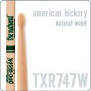 Hickory 747 "The Natural" Wood Tip Drumstick 径: 14mm 全長: 412mm チップ材質: Wood チップ形状: Oval