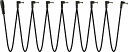 同じ極性のエフェクターを8台まで接続できる8プラグ付きのアダプターケーブル/プラグです。