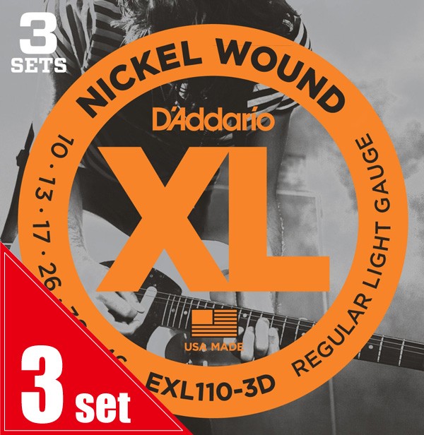 D'Addario / EXL110-3D Regular Light 10-46 (3set pack) 쥭 ڲŹ