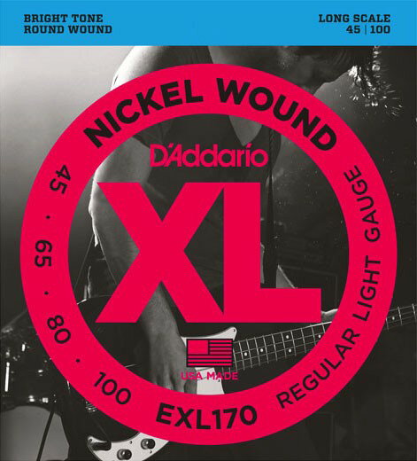 D'Addario / EXL170 Regular Light 45-100 Long Scale ベース弦【池袋店】