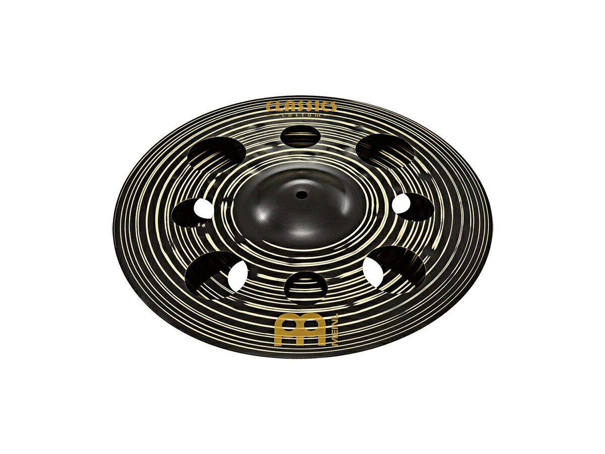 《Classics Custom Dark シリーズ》 Classics Custom には、Classics シリーズの他のシンバルと比べて 錫の含有量が多い B10ブロンズ合金が使用されています。 このシリーズは、コンピュータ制御によるハイテクな製造工程と、 ダークフィニッシュによる魅力的でモダンなルックスと非常に優れた音質が特徴です。 野心的なロックやヘヴィーメタルドラマー向きの、リッチで音楽的なサウンドを生み出せます。 いわゆる他の「シートブロンズ」とは一線を画す、攻撃的ルックスとサウンド。 B10合金は明るすぎずとも音抜けは良く、パワー感も十分です。 また、ダークフィニッシュは刺激的なルックスのみならず、程よく落ち着いたトーンを生み出します。 視覚的にもサウンドも、あらたなロックサウンドに相応しいマイネルならではのシリーズです。 トラッシュ・スプラッシュとミニチャイナをペアにしたモデルです。 重ね以外にも、個別のエフェクトシンバルとして素晴らしいサウンドで、様々な使い方ができる点も特徴です。 ふくよかでディープなアタックと比較的低めのピッチを特徴としています。 表現の幅を広げてくれる、効果的なエフェクトモデルです。 ■主な仕様 サイズ：16インチ シリーズ：Classics Custom Dark