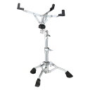 STAGE MASTER SERIES | SNARE STAND HS40WN Stage Masterシリーズのスネアスタンド・安定感のあるダブルレッグモデル。 ●対応スネア口径: 12”から14”まで ●パイプ径: 25.4mm-22.2mm ●高さ調整幅: 470mm-630mm ●ベース部: ダブルレッグ ●重量: 2.4kg ※高さ調整幅は14" 口径のスネアドラムの打面を水平にしてセットした場合の、床からアーム先端までの距離を表記しています。 主な特長： ●25.4-22.2mm Pipe Diameter 下段部には25.4mm径、上段部には22.2mm径のパイプを採用。パイプジョイント部は、Tボルトによる “パイプ直押し”と、ナイロンブッシュがパイプを握るようにホールドする機能を併せ持つことで、パイプをしっかりと固定することが出来ます。 ●Universal Gearless Tilter メタルプレートの摩擦によってスネアドラムのアングルを固定。ギア式ではなく無段階に調整できますので、好みの角度に素早くセット可能です。