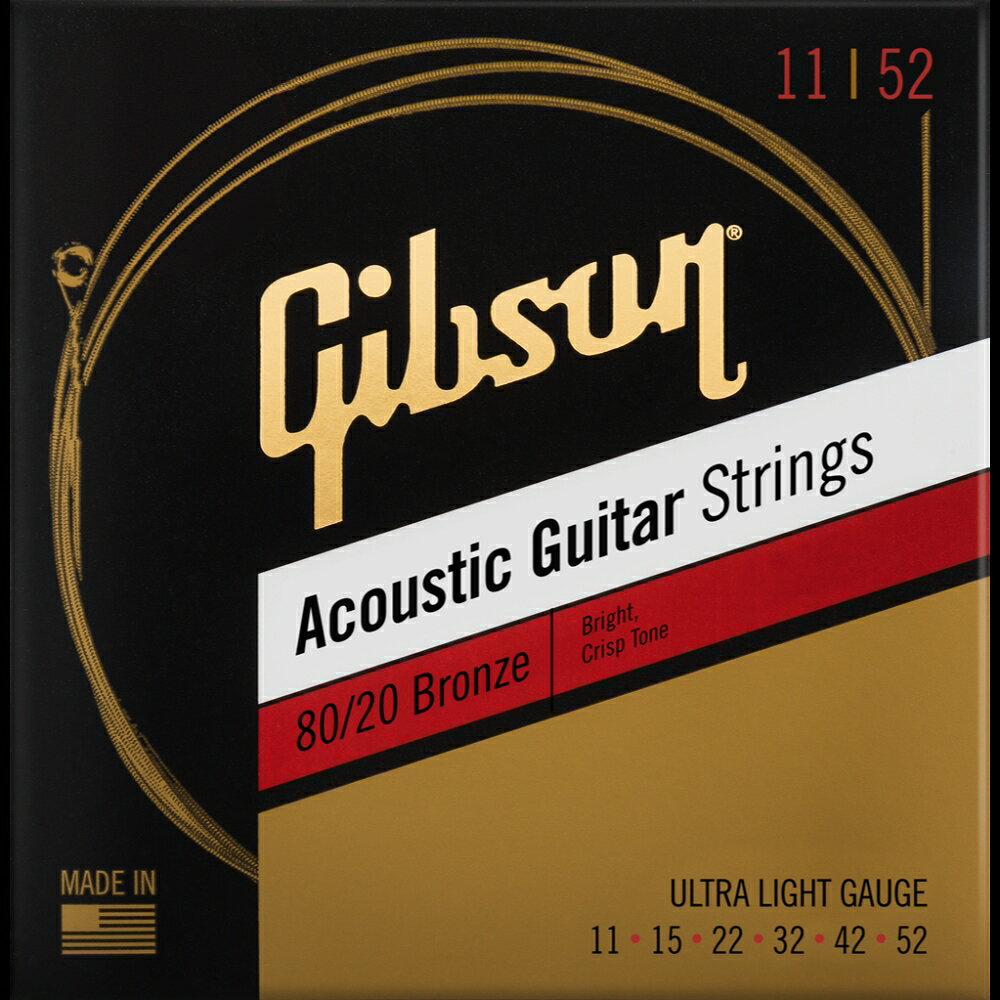 Gibson / SAG-BRW11 80/20 Bronze Acoustic Guitar Strings 11-52 Ultra-Light ƥå ʡѥ륳Ź