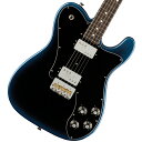 プロアマ問わず大人気のUSA製フェンダー、アメプロがパワーアップして登場！American Professional II Telecaster Deluxeは、60年以上に渡る革新、インスピレーション、進化を経て、現代のプレイヤーの要求に応えます。高い人気を誇るDeep Cシェイプネックは、丁寧にエッジがロールオフされ、至高の演奏体験を約束する"Super-Natural"サテン仕上げが施されています。また新たに設計されたネックヒールを採用し、快適なフィーリングとハイポジションへの容易なアクセスを実現しました。新しいV-Mod II Double Tapピックアップは、これまで以上に繊細なトーンを奏で、コイルスプリットすることで芯のある魅力的なシングルコイルサウンドに切り替えることも可能です。3サドル式のトップロード／ストリングスルーブリッジは、各弦のイントネーションとテンション感を個別に調整することができ、フレキシブルな機能性を実現しています。American Professional II Telecaster Deluxeの手に馴染む感覚とサウンドの多様性は、手に取り、耳にした瞬間、すぐにお分かりいただけることでしょう。プロの楽器の新たなスタンダードとなるような幅広い改良が、American Professional IIシリーズには詰め込まれています。主な仕様Body Material AlderBody Finish Gloss UrethaneControl Black "Witch Hat"Fingerboard RosewoodHardware Finish Nickel/ChromeNeck Finish “Super-Natural” Satin Urethane Finish on Back of Neck with Gloss Urethane Headstock FacePickguard 3-Ply BlackPosition Inlays White DotNeck MapleNeck Shape Deep "C"Scale 25.5" (648 mm)Fingerboard Radius 9.5" (241 mm)Frets 22Frets Size Narrow TallNut BoneNut Width 1.685" (42.8 mm)Bridge Pickup V-Mod II Double Tap HumbuckingMiddle Pickup Neck Pickups V-Mod II Double Tap HumbuckingControls Volume 1. (Neck Pickup), Volume 2. (Bridge Pickup), Tone 1. (Neck Pickup), Tone 2. (Bridge Pickup)Pickup Switching 3-Position Toggle: Position 1. Bridge Pickup, Position 2. Bridge and Neck Pickups, Position 3. Neck PickupBridge 3-Saddle Custom "Cut-Off" Vintage-Style Tele Bridge with Brass SaddlesTuning Machines Fender Standard Cast/Sealed StaggeredStrings Fender USA 250L Nickel Plated Steel (.009-.042 Gauges), PN 0730250403Case/Gig Bag Deluxe Molded Case (Included)■付属品：レンチ、ハードケース、メーカー正規保証書■保証:2年※画像はサンプルです。複数のモールに掲載されているため、売却に伴う商品情報の削除は迅速を心掛けておりますが必ずしもリアルタイムではございませんので、ご注文後に万一売り切れとなっておりました際は誠に申し訳ございませんがご容赦くださいませ。