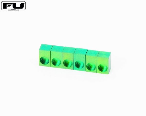 FU-TONE / Titanium Saddle Insert Set 6個セット GREEN【フロイドローズ・アップグレード・パーツ】【お取り寄せ商品】【渋谷店】