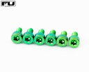 FU-TONE / Titanium Saddle Mounting Screw Set 6個セット GREEN【フロイドローズ・アップグレード・パーツ】【お取...