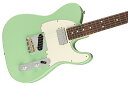 American Performer Telecaster Hum カリフォルニア州のコロナ工場で製造されるAmerican Performer Telecaster Hum は、DoubleTap(TM)ハムバッカーを 搭載し、USA 製フェンダーならではのオーセンティックなトーンとフィーリング、パそしてフォーマンスにインスピレーションを 与え新たな次元へと導くモダンスペックを随所にフィーチャーしています。 本モデルは、American Performer シリーズのために特別に開発された、リッチで表情豊かなトーンを奏でるYosemite (TM)シング ルコイルピックアップと、ロウ漬けされたDoubleTap ハムバッカーを搭載しています。特許出願中のピックアップデザインは、 シングルコイルモード時のボリュームロスを防ぎ、両ピックアップのコンビネーションでダイナミックなサウンドを奏でます。 Yosemite(TM)ピックアップは高出力を実現する面取りのないポールピースのスタッガード仕様です。 またAmerican Performer Telecaster Hum はトーンを絞った際に低域も同時に適量アッテネートするGreasebucket (TM)トーン サーキットを搭載し、音の濁りを防ぎます。9.5 インチラジアス指板のModern C シェイプネックには22 本のジャンボフレットを 装備し、スムーズかつ正確なベンディングが行えます。 ■付属品：ギグケース、メーカー正規保証書 主な仕様 Body Material AlderBody Finish Satin PolyurethaneBody Shape Telecaster(R)Neck Material MapleNeck Finish Satin UrethaneNeck Shape Modern "C"Scale Length 25.5" (648 mm)Fingerboard Material RosewoodFingerboard Radius 9.5" (241 mm)Number of Frets 22Fret Size JumboNut Material Synthetic BoneNut Width 1.650" (42 mm)Truss Rod StandardTruss Rod Nut 1/8" American SeriesBridge Pickup Yosemite Single-Coil TelecasterNeck Pickup American Performer DoubleTap(TM) HumbuckingControls Master Volume, Greasebucket (TM) Tone Circuit (Rolls Off Highs without Adding Bass).Switching 3-Position Blade: Position 1. Bridge Pickup, Position 2. Bridge and Neck Pickups, Position 3. Neck PickupConfiguration HSBridge 3-Saddle Strings-Thru-Body Tele (R) BridgeHardware Finish Nickel/ChromeTuning Machines Fender ClassicGear(TM)Control Knobs Knurled Flat-TopSwitch Tip Barrel StyleNeck Plate 4-Bolt ■保証:2年 ※画像はサンプルです。 複数のモールに掲載されているため、売却に伴う商品情報の削除は迅速を心掛けておりますが必ずしもリアルタイムではございませんので、ご注文後に万一売り切れとなっておりました際は誠に申し訳ございませんがご容赦くださいませ。