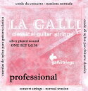 ガリストリングス代表弦、クラッシック弦のエントリーモデル！ 100年以上の歴史を誇る「Galli Strings」のクラシックギター弦。スペインブランドのクラシックギターの多くに初期セッティングされているなど、プレイヤーのみならず生産者側も好んで使用されています。「LA Galliシリーズ」は「Galli Strings」がラインナップする中で最も標準的なエントリーセット。Gallistringsブランドの中でも一番スタンダードで定番のクラシックギター弦。高音弦にはホワイトナイロンのモノフィラメント、低音弦にはマルチフィラメントの芯線に銀メッキ銅を巻いた、コンピューター制御の下で丁寧に製造されており価格を超えた高品質な仕上がりとなっています。価格は抑え目ですが巻き弦を含めたなめらかなタッチは「Galli Strings」ならではのクオリティとなっています。サウンドも落ち着いたトーンで温かみのあるサウンドが特徴で、様々な奏法や音楽ジャンルにもマッチします。こちらはノーマルテンション仕様でゲージの太さ、テンション感共に扱いやすく、初心者の方にもオススメ。ハードテンション「LG40」と比べ音に丸みがあり、サスティーンに優れています。タッチ感も柔らかく滑らか。フィンガープレイされる方にオススメです。このモデルを基準に様々な「Galli Strings」のクラシックギター弦を参考にされるのもおすすめです！〜Gallistrings〜1890年からイタリア・ナポリに拠点を置く、イタリア発老舗ストリングスブランド「Gallistrings（ガリストリングス）」。創業当初は高品位な天然ガット弦の生産を中心としており、現代でも世界中の多くのプレイヤーから愛されています。その生産品質とクラフトマンシップは創業当初から引き継がれており、現在では製造工程をコンピューター制御で行い、高水準な弦を安定した品質で生産するプロダクションラインを実現致しました。天然ガット弦から始まった「Gallistrings」は、今はエレクトリックギター・ベース・アコースティック等から、バンジョー・マンドリン等のブルーグラス系、ブズーキ・ラウドといった伝統楽器など、あらゆる楽器のニーズに応えることが出来る、数少ないストリングスブランドへと成長致しました。様々な弦楽器用弦を100年以上に渡り生産してきたGalli Strings社のコンピュータ制御により生産されるピッチの安定性、タッチ感のよさ、そして安定した品質は歴史とこだわりを間違いなく実感いただけます。 ※画像はサンプルです。複数のモールに掲載されているため、売却に伴う商品情報の削除は迅速を心掛けておりますが必ずしもリアルタイムではございませんので、ご注文後に万一売り切れとなっておりました際は誠に申し訳ございませんがご容赦くださいませ。 ◆主な仕様◆◎LG51 : E-1st Clear Nylon .029◎LG52 : B-2nd Clear Nylon .033◎LG53 : G-3rd Clear Nylon .040◎LG54 : D-4th Silverplated Copper on Nylon .029◎LG55 : A-5th Silverplated Copper on Nylon .037◎LG56 : E-6th Silverplated Copper on Nylon .044 製品仕様 LG51E-1st Clear Nylon .029LG52B-2nd Clear Nylon .033LG53G-3rd Clear Nylon .040LG54D-4th Silverplated Copper on Nylon .029LG55A-5th Silverplated Copper on Nylon .037LG56E-6th Silverplated Copper on Nylon .044