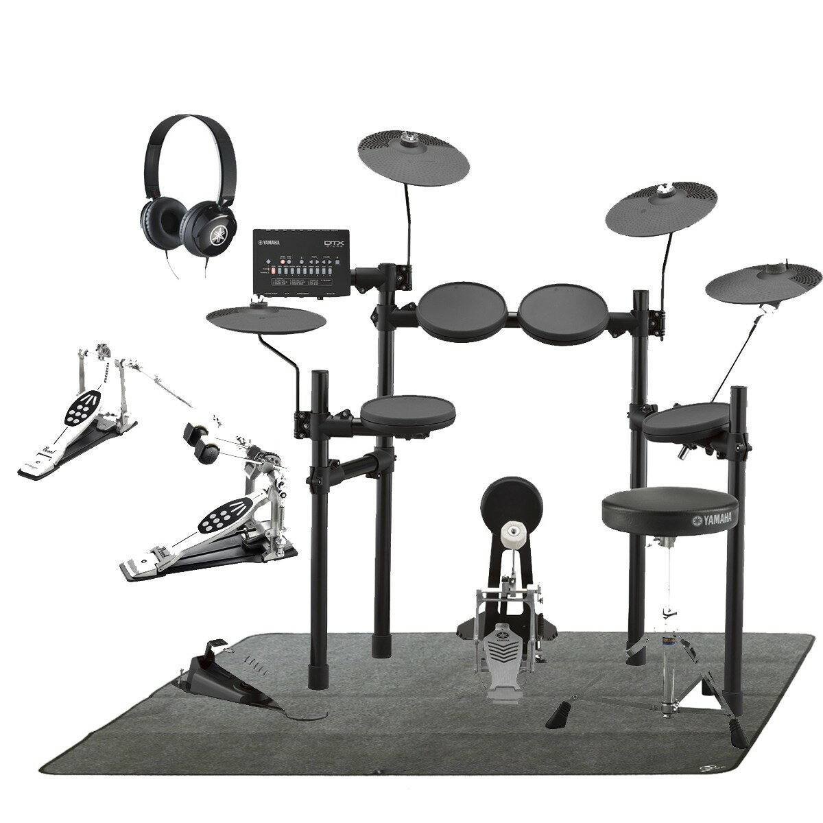 YAMAHA / DTX432KUPGS 3シンバル 電子ドラム ヤマハ純正ヘッドホンとパールツインペダルセット マット付き【池袋店】