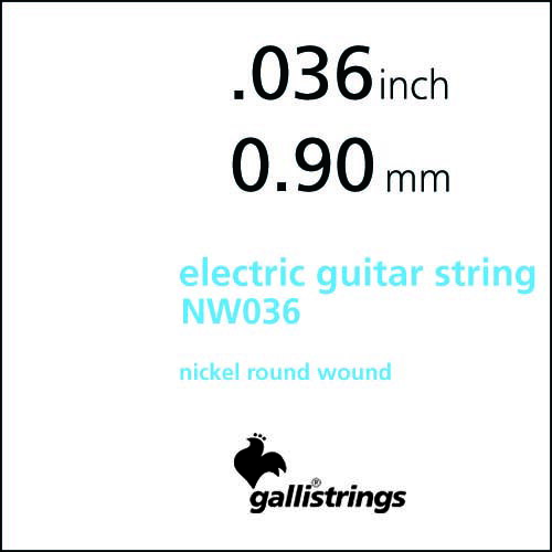 Gallistrings / NW036 - Single String Nickel Round Wound エレキギター用バラ弦 .036【イタリア製】【横浜店】
