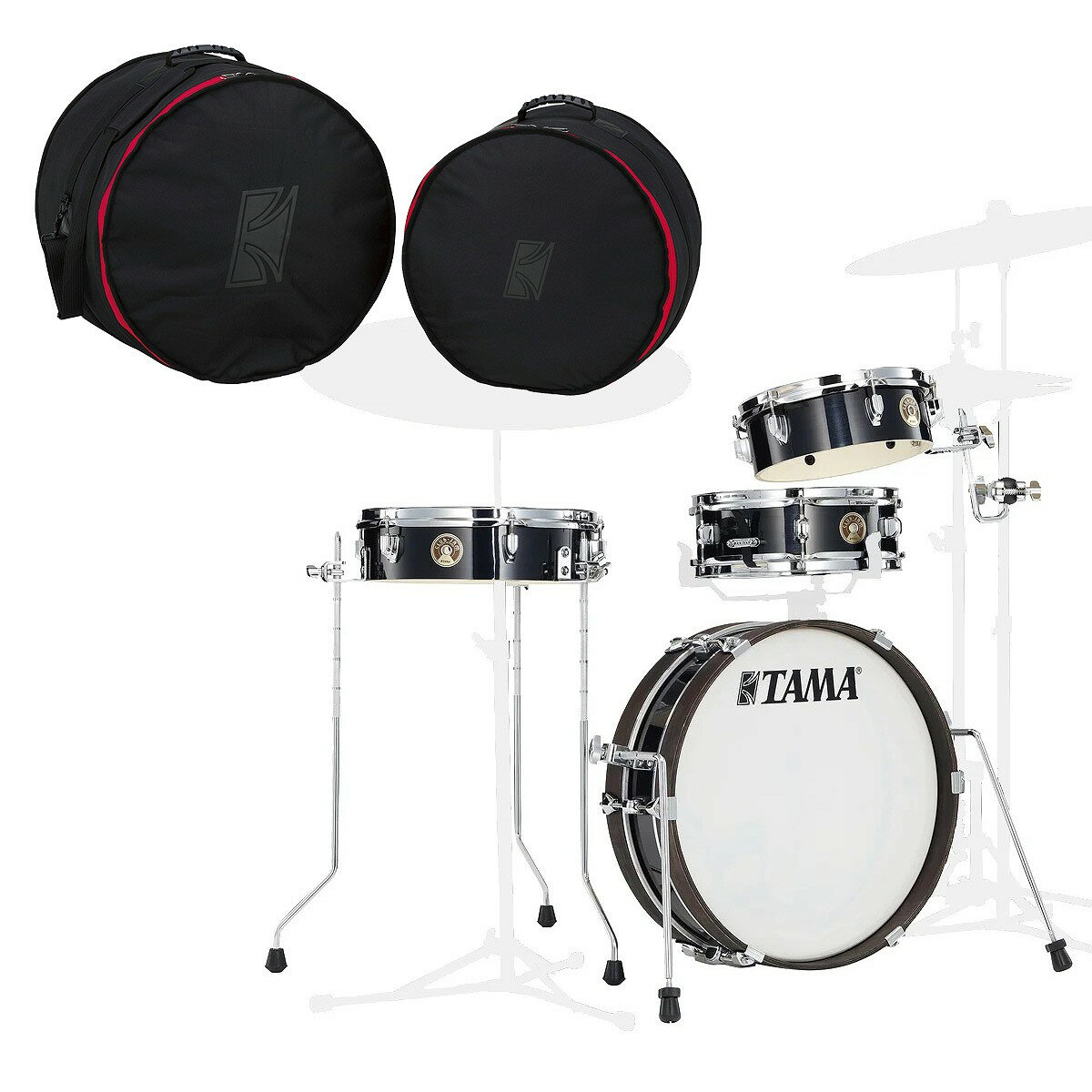 TAMA / LJK48P-HBK Club-JAM Pancake Kit 純正ケース(DSS48LJP)セット(お取寄せ商品/納期別途案内)