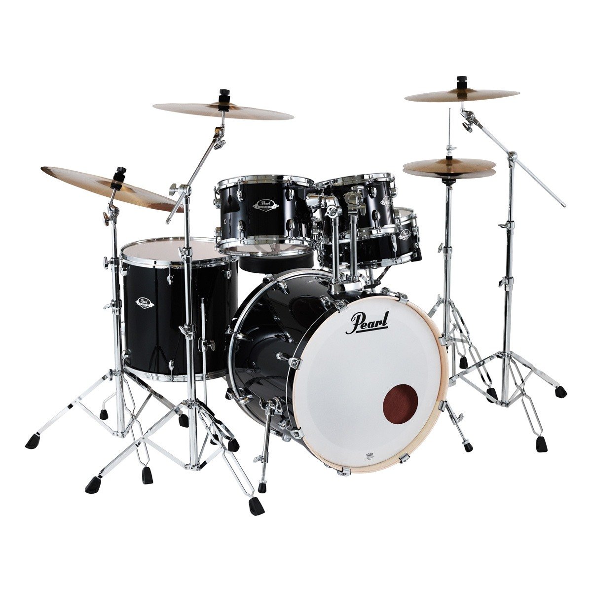 《パールフェア開催中》Pearl / EXX725S/C-2CSNN 31-ジェットブラック 3シンバル構成 ドラムフルセット《組立て配送対応》【池袋店】