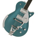 140周年の特別な"グレッチ"140th Anniversaryシリーズ登場！ 2023年、Gretschブランドは創業年から”ダブルプラチナ”となる140周年という大きな節目を迎えます。 140年にわたる確かなサウンドを祝して開発されたLimited Edition G6134T-140 Penguinは、インスピレーションに満ちたグレッチの歴史を称え、次世代のサウンドスケープを作り出すプレイヤーに優れたパワーとトーンを提供します。 主な特徴： ・ソリッドアディロンダックレッドスプルーストップのチェンバードマホガニーボディ ・22本のミディアムジャンボフレットと、マザーオブパールNeo-Classicサムネイルインレイを備えた、ロールオフ処理済み12インチラジアスエボニー指板 ・FT-67 Filter?Tronハムバッカー ・エボニーベースのAdjusto-Maticブリッジ ・ストリングスルー式のBigsby B3CPテイルピース ・Grover Imperialロッキングチューナー ・140周年記念ヘッドプレート ・クロムハードウェア ・ニトロセルロースラッカーフィニッシュ ・Gretschデラックスソリッドボディハードシェルケ ース付属 製品ハイライト：【ソリッドアディロンダックレッドスプルーストップのチェンバードマホガニーボディ】 軽量ながらも高い剛性と鳴りの良さを誇るソリッドアディロンダックレッドスプ ルースをトップ材に使用した、チェンバードマホガニーボディを採用しています。【フラッグシップFT-67 Filter?Tronピックアップ】 FT-67 Filter?Tronハムバッカーは、ヴィンテージGretschヴォイシングを再現しつつ、現代の演奏スタイルに合わせたトーンが得られるように設計されています。 このパワフルなピックアップは、オープンで煌めくトップエンド、艶のあるミッドレンジ、力強いローエンド、バランスの取れたハーモニクスを提供し、バンドアンサンブルで他の楽器とシームレスにブレンドする音色を実現します。【多彩なコントロール】 各ピックアップのボリュームコントロール、マスターNo-Loadトーン、トレブルブリード回路付きマスターボリュームとを備え、直感的なサウンド設計が可能です。【140周年記念仕様】 G6134T-140は、Pure Platinumのボディバック＆サイドにStone Platinumのボディトップを重ねたフィニッシュで、ピックガードとピックアップベゼル、GArrowコントロールノブ、シルバーバインディング、140周年記念ヘッドプレートが付いたマッチングヘッドストックといった特別な仕様でまとめ上げられています。 ※画像はサンプルです。 製品仕様 Body Material MahoganyBody Finish Gloss Nitrocellulose LacquerNeck Maple, Standard “U”Neck Finish Gloss Nitrocellulose LacquerFingerboard Ebony, 12” &#40;305 mm&#41;Frets 22, Medium JumboPosition Inlays Mother of Pearl Neo-Classic Thumbnail &#40;Ebony&#41;Nut &#40;Material/Width&#41; Bone, 1.6875” &#40;42.86 mm&#41;Tuning Machines Grover Imperial LockingScale Length 24.6” &#40;625 mm&#41;Bridge Adjusto-Matic with Ebony BasePickguard Silver Plexi with Silver Gretsch Logo & Penguin GraphicPickups FT-67 Filter’Tron &#40;Bridge&#41;, FT-67 Filter’Tron &#40;Neck&#41;Pickup Switching 3-Position ToggleControls Volume 1. &#40;Neck Pickup&#41;, Volume 2. &#40;Bridge Pickup&#41;, Master Volume, Master ToneControl Knobs Jeweled ArrowHardware Finish ChromeStrings Nickel Plated Steel &#40;.010-.046 Gauges&#41;Case/Gig Bag Included G6238XL Gretsch Solid Body Hardshell &#40;p/n 099-6504-000&#41;