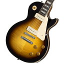 P-90搭載のLes Paul Standard 50sのNEWカラー！ Gibson 50s Les Paul Standard 、メイプルトップにウエイトリリーフを廃したマホガニーボディ、50年代の丸みを帯びたネックを採用した往年のレスポールスタンダードを求めるプレイヤーに最適な一本です。 ピックアップにはアルニコVマグネットを使用したP-90シングルコイルPUを2基搭載し、左手の細かなニュアンスやピッキングの強弱、繊細なボリュームコントロールといった演奏表現を余さず出力します。 近年のギブソンに見られる基盤でなく、ハンドワイヤードの電装にはオレンジドロップキャパシターを搭載！ キーストーンペグ、ワイヤーなしのABRブリッジにアルミニウム製ブリッジ・テイルピースなど、ヴィンテージを意識した拘りが満載でございます。 使い込むほどに手に馴染み、より一層オールド感が引き立つ至極の一本となるでしょう！※画像はサンプルです。 ■付属品：ハードケース、Gibsonユーザー登録カード ご購入後、同梱されるユーザー登録カードに必要事項をご記入の上、ギブソン・ジャパンへご郵送ください。 ユーザー登録したご本人様に限り、メーカー規定の故障に対して無期限での保証が提供されます。 ※お届けにお時間を要する場合には別途お知らせいたします。 製品仕様 Body Material MahoganyTop Material MapleWeight Relief NoneFinish Gloss Nitrocellulose LacquerNeck Material MahoganyNeck Profile Vintage 50sScale Length 24.75" / 62.865cmFingerboard Material RosewoodFingerboard Radius 12" / 304.8mmNumber of Frets 22Frets Medium JumboNut Material Graph TechNut Width 1.695" / 43.05mmEnd-of-Board Width 2.26" / 57.4mmInlays Acrylic TrapezoidsHardware Finish NickelBridge ABR-1 Tune-O-MaticTailpiece Aluminum StopbarTuners Vintage Deluxe w/ Keystone ButtonsPick Guard CreamControl Knobs Aged Gold Tophats w/ PointersSwitch Tip AmberSwitch Washer CreamJack Plate CreamNeck Pickup P-90Bridge Pickup P-90Controls 2 Volumes, 2 Tones & Toggle Switch &#40;Hand-wired with Orange Drop Capacitors&#41;