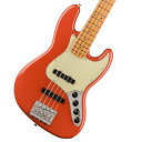 大人気のフェンダープレイヤー・プラスシリーズに待望の新色登場！ Player Plus Noiseless Jazz Bassピックアップを搭載したPlayer Plus Jazz Bass Vは、フェンダーのベースサウンドの特徴である、卓越した明瞭度と唸るようなトーンを提供します。 アクティブ3バンドEQにより繊細なサウンドデザインができ、アクティブ／パッシブの切り替えが究極のフレキシビイリティを実現します。 サテンフィニッシュのModern “C “シェイプネックは滑らかでスピーディーなプレイに適しています。 質量を高めた堅牢な構造のHiMassブリッジにより豊かなサスティンとレゾナンス、そして完璧なイントネーションが得られます。 フェンダーの伝統的なスタイル、先進的なパフォーマンス、そして魅力的な新しいフィニッシュを備えたPlayer Plus Jazz Bass Vは、あなたのクリエイティビティを刺激し、ワンランク上のプレイをサポートします。 FEATURES ・Player Plus Noiseless Jazz Bassピックアップ ・アクティブ／パッシブ切り替え可能3バンドアクティブEQ ・5サドル式HiMassブリッジ ・12インチラジアス指板 ・Modern “C”ネックシェイプ ※画像はサンプルです。■付属品：ソフトケース、メーカー保証書 製品仕様 Body Material AlderBody Finish Gloss PolyesterNeck Maple, Modern “C”Neck Finish Satin UrethaneFingerboard Maple, 12” &#40;305 mm&#41;Frets 20, Medium JumboNut &#40;Material/Width&#41; Synthetic Bone, 1.875” &#40;47.6 mm&#41;Tuning Machines Standard Open-GearScale Length 34” &#40;86.36 cm&#41;Bridge Fender HiMass with Chrome-Plated Zinc SaddlesPickguard 3-Ply Mint GreenPickups Player Plus Noiseless Jazz Bass &#40;Bridge&#41;, Player Plus Noiseless Jazz Bass &#40;Middle&#41;Pickup Switching Pan PotControls Master Volume, Pan Pot &#40;Pickup Selector&#41;, Treble Boost/Cut, Midrange Boost/Cut, Bass Boost/Cut, Active/Passive Mini ToggleControl Knobs Vintage-Style Black Plastic Jazz BassHardware Finish Nickel/ChromeStrings Fender USA 7250-5M Nickel Plated Steel &#40;.045-.125 Gauges&#41;, PN 0737250456Case/Gig Bag Included Deluxe Gig Bag