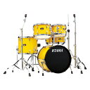 TAMA IMPERIALSTAR Drum Kit IP58H6 - コンパクトサイズ（シンバル無し） ●『これからドラムを始める方に、使いやすく、耐久性に優れたドラムセットを提供すること』。そのために、これまで培ってきたドラム生産や開発のノウハウを詰め込み、かつエントリークラスのセットとしてお求めやすい価格を実現したのが、このImperialstarです。 ●『IP58H6』は、シンバルが付属しない「シェルキット+ ハードウェア」のセットとなります。 ●設置スペースの限られるような場所でもセッティング可能な、18"口径のバスドラムをベースとし、音程の高低さをより明瞭に付けられる10"と 12"口径のタムタムに、 14"口径のフロアタムという組み合わせです。 ●スタンダードな 22"口径のバスドラムと比較して、タムの高さをより低くしてセットアップ可能で、付属のスネアスタンドもバスドラムのサイズに合わせてスネアをより低くセット出来るロー・ポジションタイプを採用していますので、身長が高くないプレイヤーにも適しています。 ●ダブルレッグ仕様で安定したセットアップを提供する StageMaster シリーズハードウェア、 HP200Pドラムペダル、 HT25ドラムスローンがセットになっています。 ●シンバルは別売となっていますので、お好きなブランド、グレードのシンバルと組み合わせてご使用頂けます。 主な特長 ○50年以上もの長い間ドラムシェルとして使用されているポプラシェルを採用。強いアタックと暖かいサウンドを兼ね備えたトーンが魅力です。 ○ドラムにおいてベアリングエッジの形状はサウンドを左右する重要な要素の1つ。Imperialstarでは上位機種と同じエッジ形状を採用することで、音抜けの良い、クリアなサウンドを実現します。 ○タムタムの固定方式には、上級機種にも採用されているオムニボール方式を採用。無段階調整による微妙なセッティングポジションを実現すると共に、高い固定力も実現しています。 ○軽量でありながら抜群の耐久性を誇る、FRP(強化プラスティック)製のバスドラムフープ。安定したチューニングとバスドラムのサウンドを引き締める効果があります。フックレス構造で、ヘッドの交換もスピーディに行えます。 ○バスドラムを支えるスパー・ブラケットには、上級機種と同じ調整方式を採用した、ダイキャスト製ブラケットを装備。確実な固定力と耐久性を実現します。 ○ドラムセット付属のスタンドは、ドラムスローンを除き3脚部がダブルレッグ仕様となっており、シンプルながらも高い安定性を実現しています。IP58H6のスネアスタンドには、バスドラムのサイズに合わせてスネアをより低くセット出来るモデルを採用しています。ハイハットスタンドにはツインペダル（別売）のセッティングの際に便利なSwivel Foot機構を搭載。 ○付属のIRON COBRA 200 シングルペダルは、フラットなデザインのフットボードと、安定した素直な踏み心地が特徴です。付属のデュアルサイドビーターは、通常はフェルト面を、メッシュヘッド（別売）に交換した際は樹脂面でヒットするように調整してください。 ○付属のスローンは13インチ径のラウンドシートで、安定性に優れたダブルステー構造の3脚部を持つモデルです。 ○打面ヘッドには厚めのクリアヘッドを採用し、より高い耐久性を実現しました。また、バスドラムヘッドにはリングミュートを装備し、低音のフォーカスされたサウンドが得られます。 キット内容 ○18"x14"バスドラム w/タムホルダーマウント ○10"x7"タムタム ○12"x8"タムタム ○14"x12"フロアタム ○14"x5"スネアドラム ○ダブルタムホルダー（MTH600） ○ドラムスローン（HT25） ○ドラムペダル（HP200P） ○ストレート・シンバルスタンド ○ブーム・シンバルスタンド ○スネア・スタンド (ロー・ポジション) ○ハイハット・スタンド 留意事項 ※本モデルは、ドラム単品、ハードウェア単体（MTH600、HT25、HP200Pを除く）での販売は行いませんのでご了承ください。 ※シンバルとドラムスティックはセットに含んでいません。 ※ドラムセットはユーザー様ご自身で組み立てる商品です。 ※TAMAアコースティックドラムはメーカー保証の対象商品ではありません（保証書は付属しません） ※ドラムペダルHP200Pは、単品販売しておりますモデルとは一部デザイン（スプロケット横のデザイン、等）が異なります。