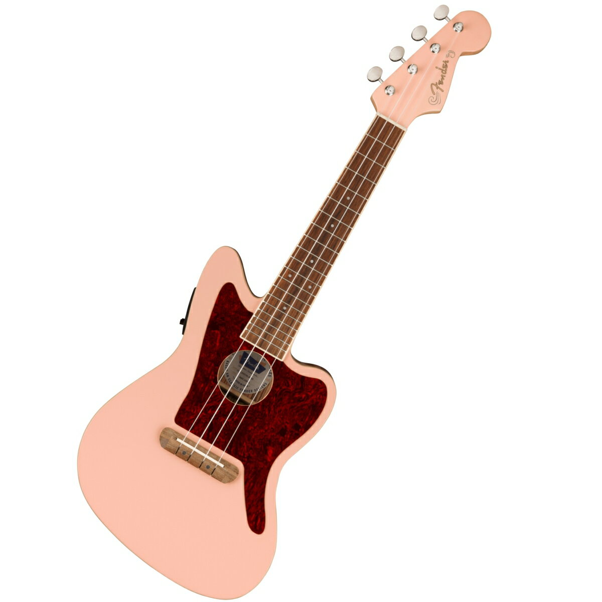 《WEBSHOPクリアランスセール》Fender / Fullerton Jazzmaster Uke Walnut Fingerboard Tortoiseshell Pickguard Shell Pink フェンダー ウクレレ【御茶ノ水本店】