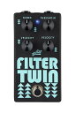 aguilar より発売中のエフェクター「Filter Twin」の外観デザインが一新！ 創業以来、ジャンルを問わず、豊かでインスピレーションに満ち溢れるサウンドを提供してきたaguilarのコンパクト・エフェクター。aguilarの哲学であるインスピレーション・エンジニアリングはそのままに、デザインを一新。高級感溢れるマット・ブラックの筐体、洗練されたオリジナルのアートワークは、さらにベーシストのインスピレーションを掻き立てることでしょう。 Filter Twinエンベロープ・フィルターは、「ベロシティ↑」と「ベロシティ↓」という2種類のフィルターを個別にコントロールすることができます。これら2つのコントロールによって、ベーシストは新たな表現方法を切り開くことができるでしょう。アタック・タイムはフィルターごとに調整することができ、2種類のボイスを同時に鳴らすことも可能です。そのコントロールの柔軟性は、インプットのレンジの幅広さを実現しました。FILTER TWINはまさに、大胆かつ実験的なプレイにぴったりのペダルと言えるでしょう。 ■入力端子：1/4”標準ジャック x 1 ■出力端子：1/4”標準ジャック x 1 ■コントロール：ブレンド、スレッショルド、ベロシティ↓、ベロシティ↑ ■入力インピーダンス：1MΩ ■出力インピーダンス：＜ 1kΩ ■電源：9V ■オプション：AC アダプター（KORG KA181） ■外寸比較：旧モデル：68（W）× 140（D）× 58（H）mm/新モデル：69.8（W） x 127（D） x 57.1（H）mm ※画像はサンプルです。