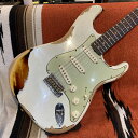 Fender Custom Shop / 1960 Stratocaster Heavy Relic Aged Olympic White over 3-Color Sunbursty䒃mFINEST_GUITARSz