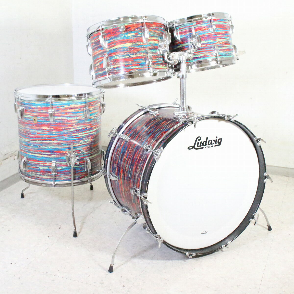 šLUDWIG / 60s-70s Bigbeat Drum Kit Psychedelic Red 22/12/13/16 4pcsŹۡͲ