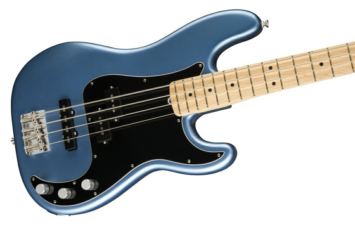 American Performer Precision Bass カリフォルニア州のコロナ工場で製造されるAmerican Performer Precision Bass は、USA 製フェンダーな らではのオーセンティックなトーンとフィーリングを提 供し、パフォーマンスにインスピレーションを与えるモ ダンスペックを随所にフィーチャーしています。 本モデルは、American Performer シリーズのために 特別に開発された、リッチで表情豊かなトーンを奏でる Yosemite(TM)スプリットコイルPrecision Bass ミドル ピックアップと、Yosemite シングルコイルJazz Bass リアピックアップを搭載しています。Yosemite (TM)ピッ クアップは高出力を実現する面取りのないポールピース のスタッガード仕様となっており、ピックアップをシェ ラック溶液でポッティングすることでフィードバックを 抑制しながらダイナミックなサウンドを奏でます。 またAmerican Performer Precision Bass はトーン を絞った際に低域も同時に適量アッテネートする Greasebucket(TM)トーンサーキットを搭載し、音の濁り を防ぎます。9.5 インチラジアス指板のModern C シェ イプネックには20 本のミディアムジャンボフレットを 装備し、快適なプレイアビリティで表現力に溢れたパ フォーマンスをサポートします。 ■付属品：ギグケース、メーカー正規保証書 主な仕様 Body Material AlderBody Finish Satin PolyurethaneBody Shape Precision Bass(R)Bridge Pickup Yosemite(TM) Single-Coil Jazz BassMiddle Pickup Yosemite (TM) Split Single-Coil Precision BassControls Volume 1. (Middle Pickup), Volume 2. (Bridge Pickup), Master Greasebucket(TM) Tone Circuit (Rolls Off Highs without Adding Bass)Configuration PJBridge 4-Saddle Vintage-Style with Steel SaddlesHardware Finish Nickel/ChromeTuning Machines Fender (R) "F" Light-Weight Vintage-Paddle Keys with Tapered ShaftsPickguard 3-Ply Black/White/BlackControl Knobs Knurled Flat-TopNeck Plate 4-BoltNeck Material MapleNeck Finish Satin UrethaneNeck Shape Modern "C"Scale Length 34" (864 mm)Fingerboard Radius 9.5" (241 mm)Number of Frets 20Fret Size Medium JumboNut Material Synthetic BoneNut Width 1.625" (41.3 mm)Truss Rod StandardTruss Rod Nut 3/16" Hex Adjustment ■保証:2年 ※画像はサンプルです。 複数のモールに掲載されているため、売却に伴う商品情報の削除は迅速を心掛けておりますが必ずしもリアルタイムではございませんので、ご注文後に万一売り切れとなっておりました際は誠に申し訳ございませんがご容赦くださいませ。