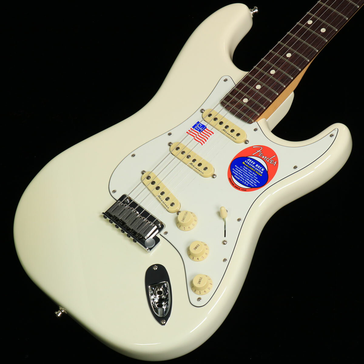 《特典付き》Fender USA / Jeff Beck Stratocaster Olympic White American Artist Series 重量:3.59kg 【S/N US23050334】【池袋店】 未展示品 【YRK】