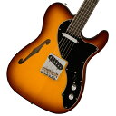 限定モデル、アッシュボディにスプルーストップのSuona Telecaster Thinline登場！ 音楽的なインスピレーションと、魅力的なデザインを備えたSuona Telecaster Thinlineは、伝説的なギター職人の卓越したクラフトマンシップを反映した、洗練されたエレガンスを纏っています。 伝統的なフェンダーデザインを取り入れ、温かいトーンと比類のない美しさは、細部にまで注がれたこだわりと芸術性を証しするものです。 セミホロウアッシュボディに、イタリアンアルパインスプルーストップを組み合わせたこの楽器は、クリアで生き生きとした響きに加え、Thinlineならではのアコースティックな温かみを誇ります。 Modern “C”シェイプのローストフレームメイプルネックと7.25〜9.5インチコンパウンドラジアス仕様のエボニー指板は、贅沢な弾き心地と卓越した演奏性を提供し、3つのコンペンセーテッドブラスバレルサドル付きヴィンテージスタイルTeleブリッジは正確なイントネーションとクラシックなテレキャスタートーンを奏でます。カスタムデザインのSuona TeleとCustom Shop Twisted Teleピックアップのコンビネーションが、生き生きとした豊かなトーンを生み出し、プレミアムなニトロセルロースラッカーバイオリンバーストフィニッシュとマッチングヘッドストックが、時代を超えた美しい楽器に仕立て上げています。 付属品：ハードケース、調整用レンチ、メーカー保証書 製品仕様 Body Material Semi-Hollow Ash with Italian Alpine Spruce TopBody Finish Gloss Nitrocellulose LacquerNeck Roasted Flame Maple, Modern “C”Neck Finish Satin Nitrocellulose Lacquer with Matched HeadcapFingerboard Ebony, 7.25” to 9.5” Vintage Compound Radius &#40;184 mm to 241 mm&#41;Frets 22, Narrow TallPosition Inlays None &#40;Ebony&#41;Nut &#40;Material/Width&#41; Bone, 1.685” &#40;42.8 mm&#41;Tuning Machines Pure Vintage Single Line “Fender Deluxe”Scale Length 25.5” &#40;64.77 cm&#41;Bridge 3-Saddle Vintage-Style Strings-Through-Body Tele with Compensated Brass BarrelSaddlesPickguard 3-Ply Black/White/BlackPickups Custom-Designed Suona Single-Coil Tele &#40;Bridge&#41;, &#40;Middle&#41;, Custom Shop Twisted Tele Single-Coil &#40;Neck&#41;Pickup Switching 3-Position BladeControls Master Volume, Master ToneControl Knobs Knurled DomeHardware Finish Nickel/ChromeStrings Fender USA 250L Nickel Plated Steel &#40;.009-.042 Gauges&#41;, PN 0730250403Case/Gig Bag Deluxe Blonde Hardshell