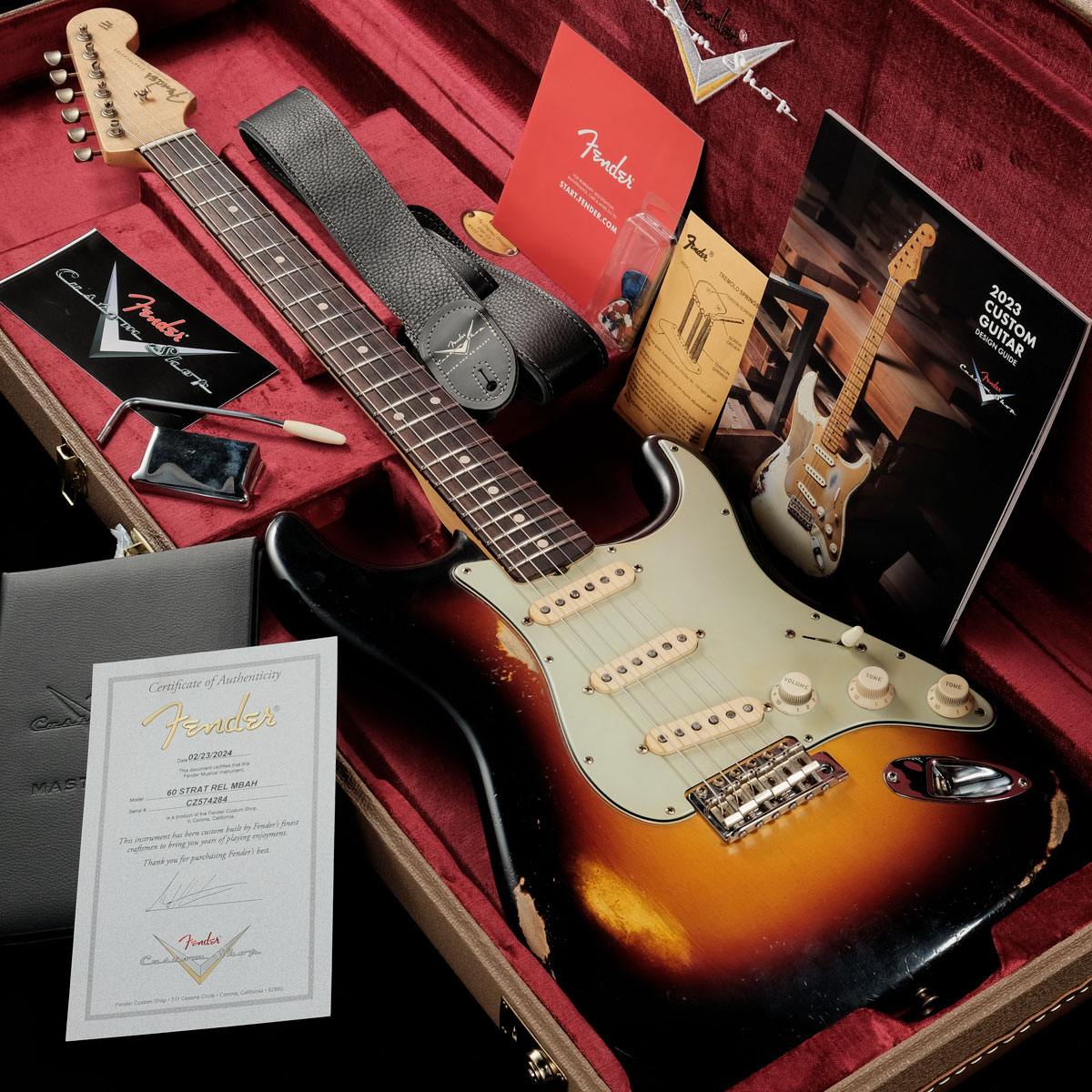Fender Custom Shop / Master Built 1960 Stratocaster Relic Wide Black 3 Color Sunburst by Andy HicksڽëŹۡͲ