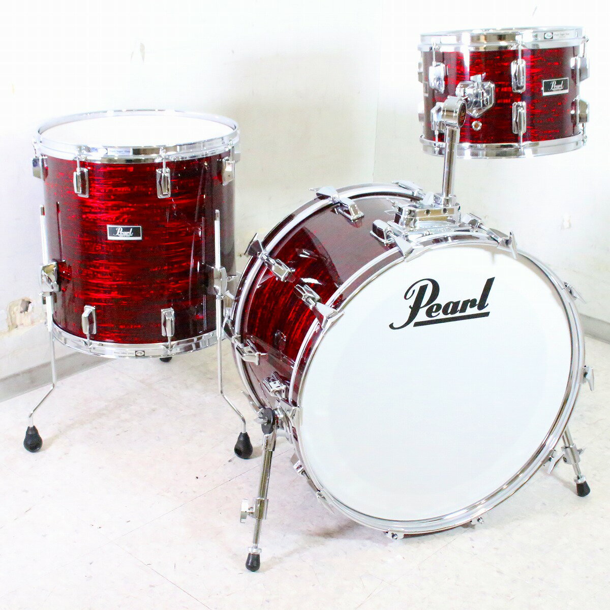 【中古】PEARL / GAX Maple Fiberglass 3pcs Strata Red Refinished パール ドラムセット【池袋店】