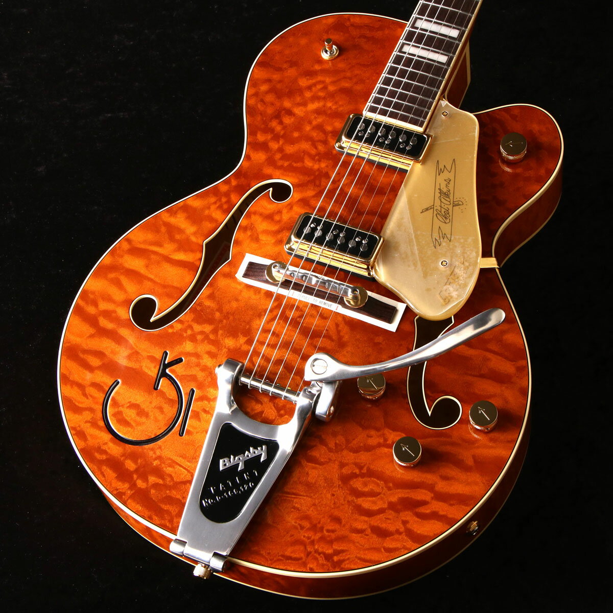 Gretsch / G6120TGQM-56 Limited Edition Quilt Classic Chet Atkins Hollow Body with Bigsby Roundup Orange Stain Lacquer【S/N JT24041309】
