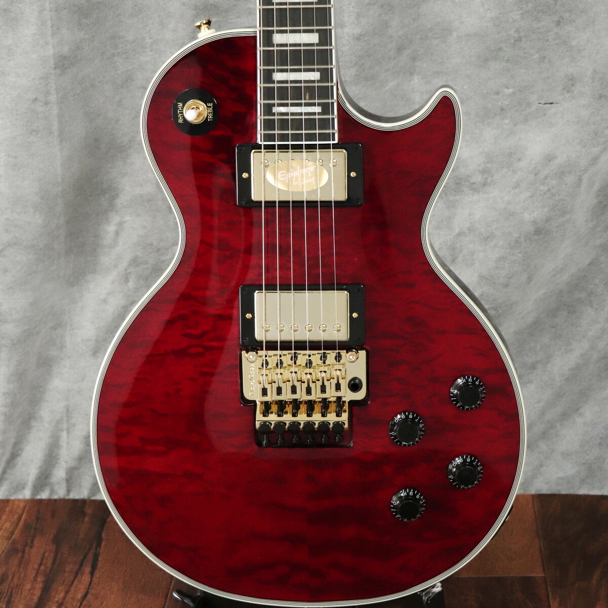 Epiphone / Alex Lifeson Les Paul Custom Axcess Quilt Ruby 【S/N 24031523393】【梅田店】