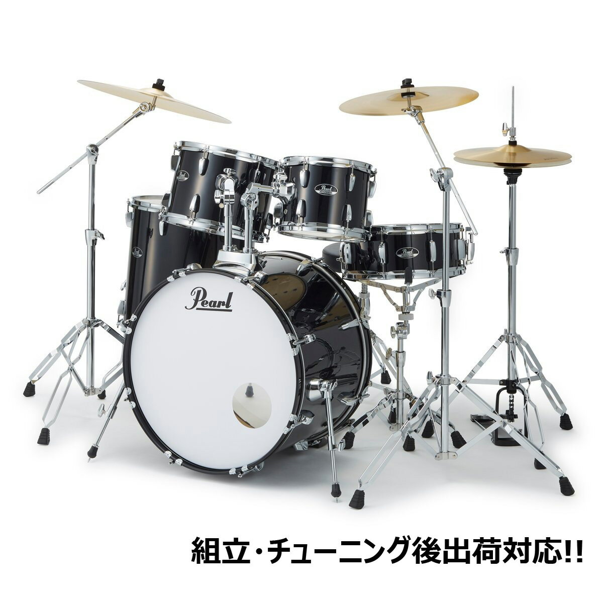 Pearl / RS525SCWN/CN #31-ジェットブラック ROADSHOW ドラムセット(組立て配送対応)