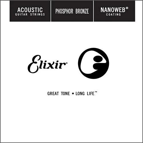 Elixir / 13014 エレキギター/アコースティックギター弦 014 Anti-Rustプレーン弦 バラ弦